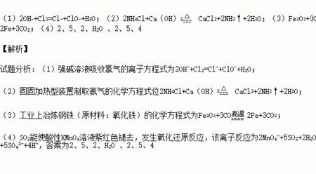 SO2与Cl2的反应方程式