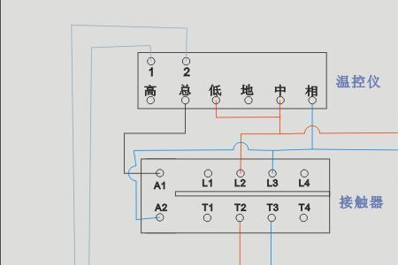 温控仪与接触器接线原理