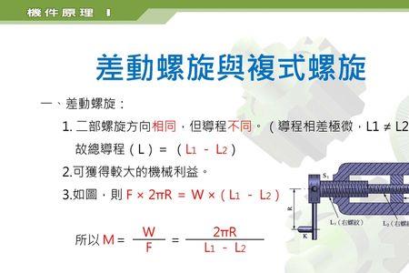 差动螺旋传动方向怎么判定