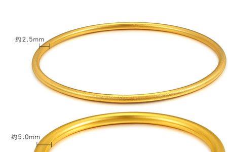 25g实心金手镯多大