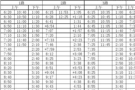 通化D1路公交车时间表