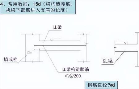 梁钢筋锚固长度和弯钩长度