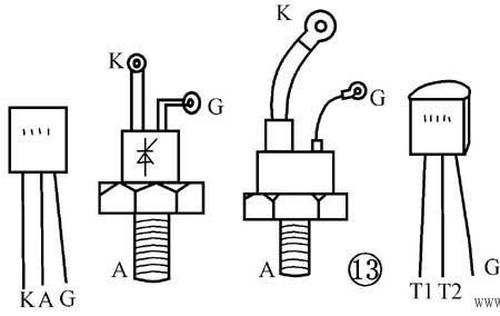 晶闸管三个极怎么辨别