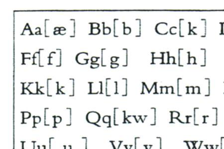 含有组合音的2个字母