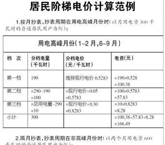 电价一档二档三档是多少钱