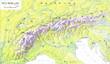 阿尔卑斯山脉地理位置