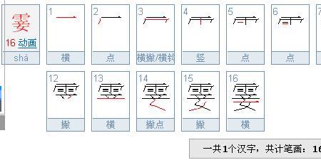 霎四字词语组词