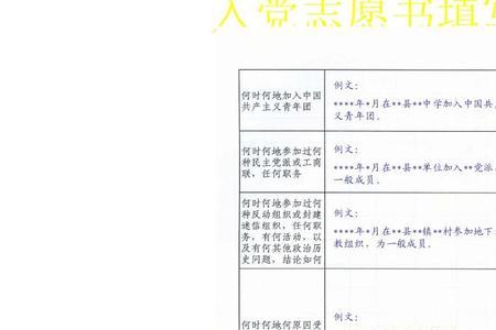 入党前父母政治历史情况怎么填