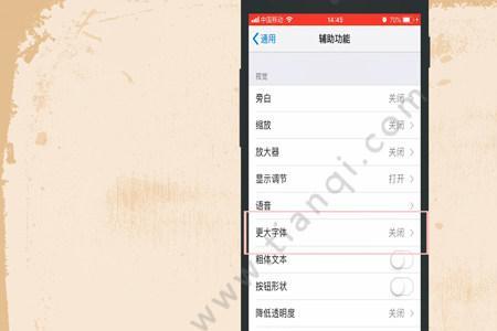 苹果升级后字体怎么变大了