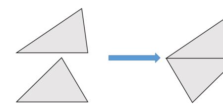 两个三角形拼在一起有几个角