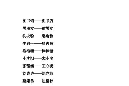 谁是卧底双胞胎对应词