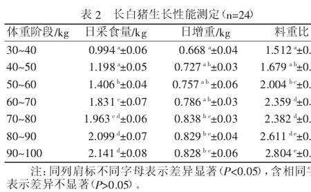 仔猪体重标准对照表