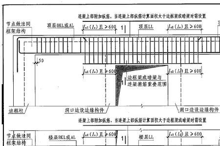 框梁上排筋在支座处弯锚长度