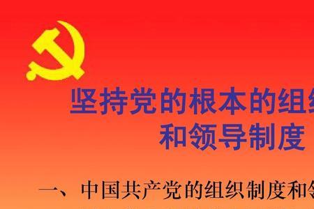 什么是党的组织体系的基本层