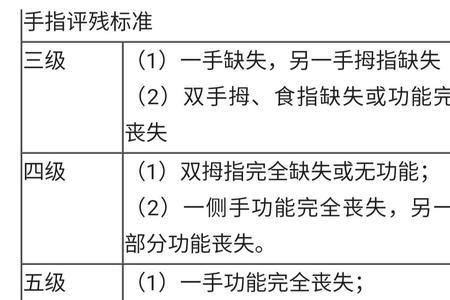 特级伤残评残标准