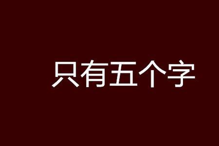 五个字的霸气小说名字