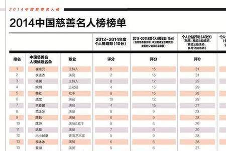 十大公益项目排行榜