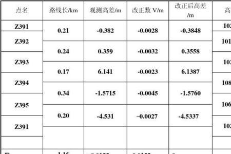 水准测量高程调整表怎么填写的