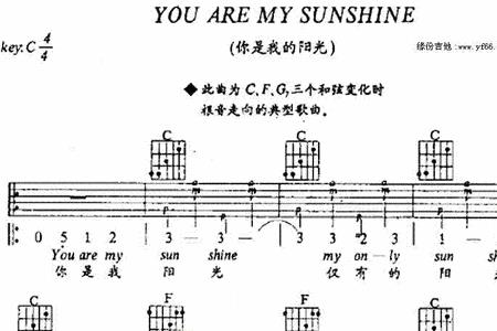 you are my sunshine中文谐音