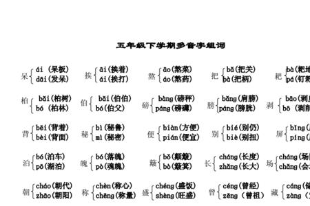 颈多音字组词图片