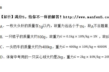 一枚大头针的重力为多少