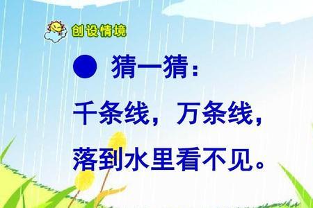 雨点落下来把句子写具体怎么写