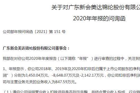 收到年报问询的公司是什么问题