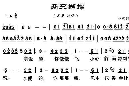 两只蝴蝶歌词谁写的
