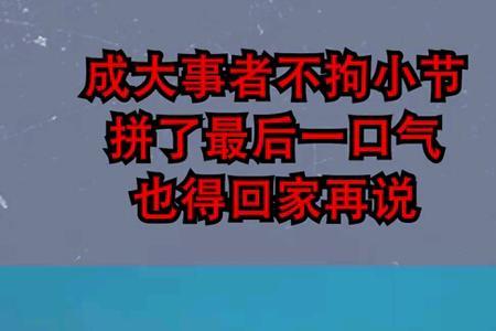 如何反驳成大事者不拘小节