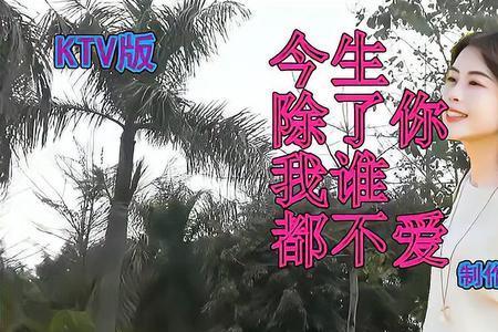 除了你谁都不爱原唱男生版