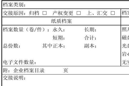 城市档案移交书是什么的凭据