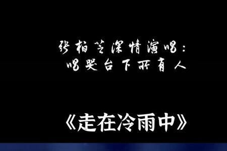 走在冷雨中粤语谐音歌词