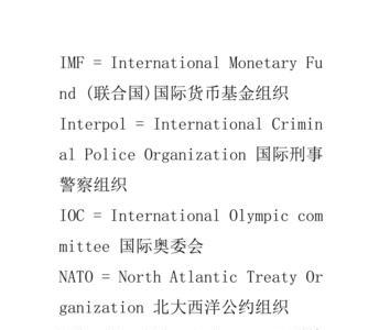 IMF是什么国际组织的简称