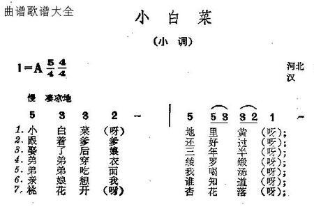 小白菜歌词的来历