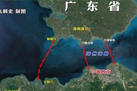 琼州海峡跨海大桥位置