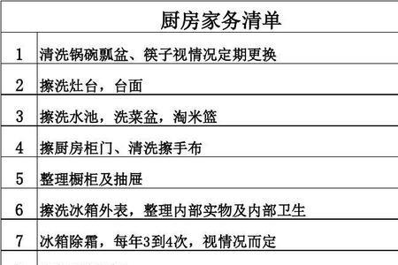 14岁孩子家务清单