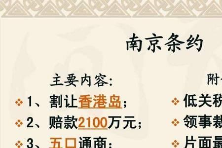 南京条约2100万银元什么概念