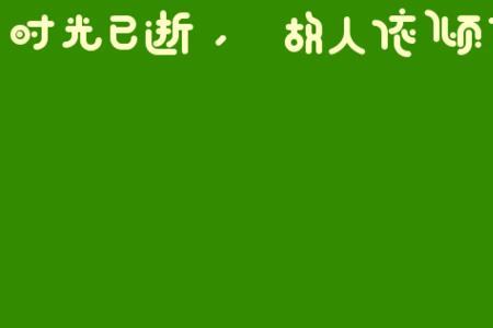 时光以逝,旧人依旧什么意思