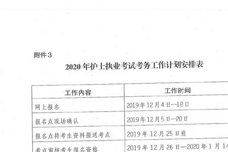 2020护考时间