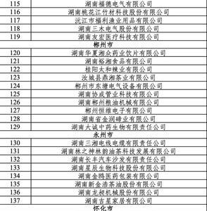 2021年湖南排名前十的企业