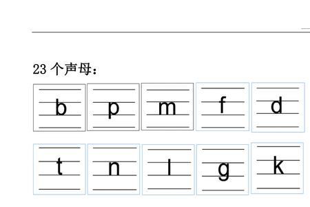 23个声母是什么，和顺序