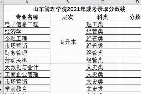 泰山科技学院2021录取分数线