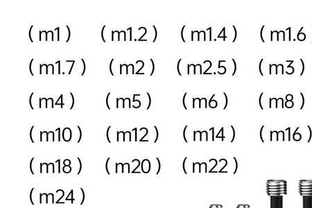 m4-6h螺纹对照表