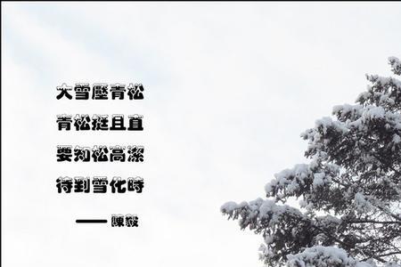 傲雪压青松的诗句