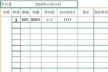 仓库物料安全库存表怎么做