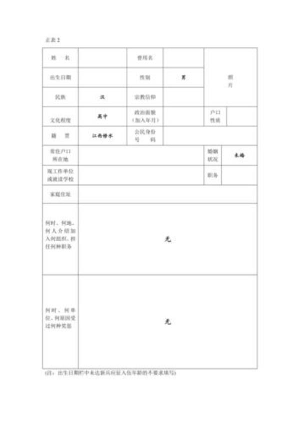 应征资料是什么意思