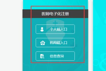 执业医师电子注册官网入口