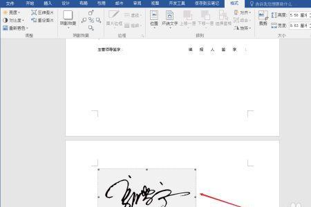 word文档里手写签名消失