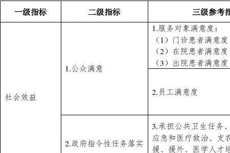 医院绩效考核十大指标