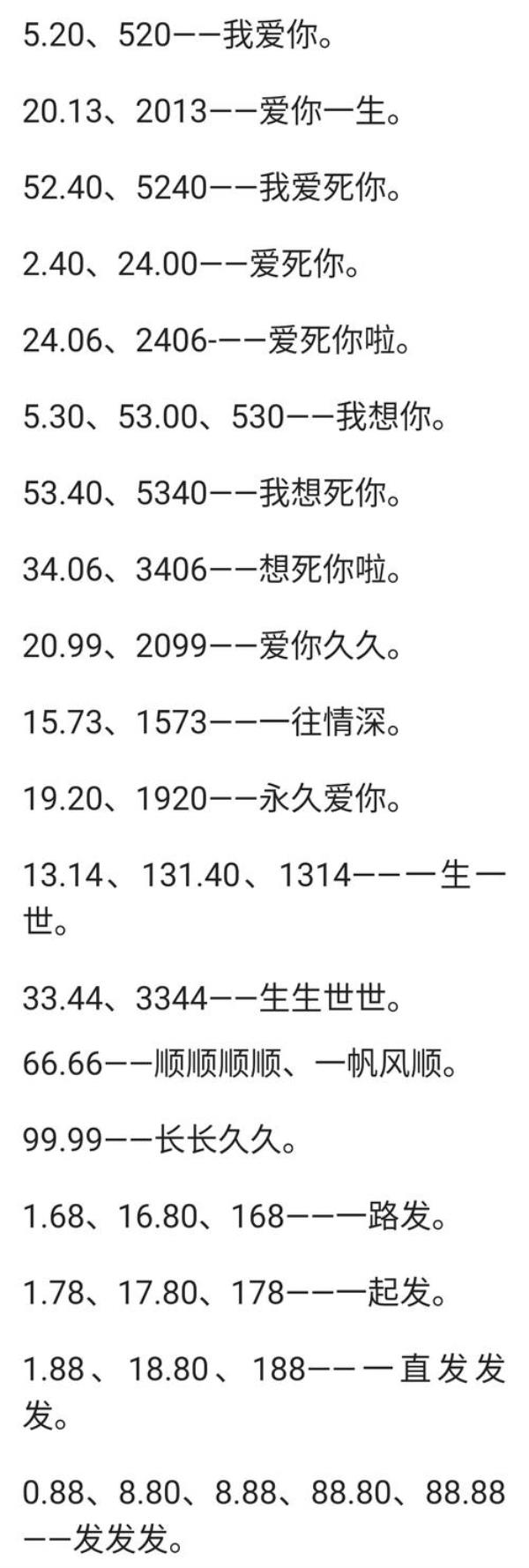 想你红包数字是什么